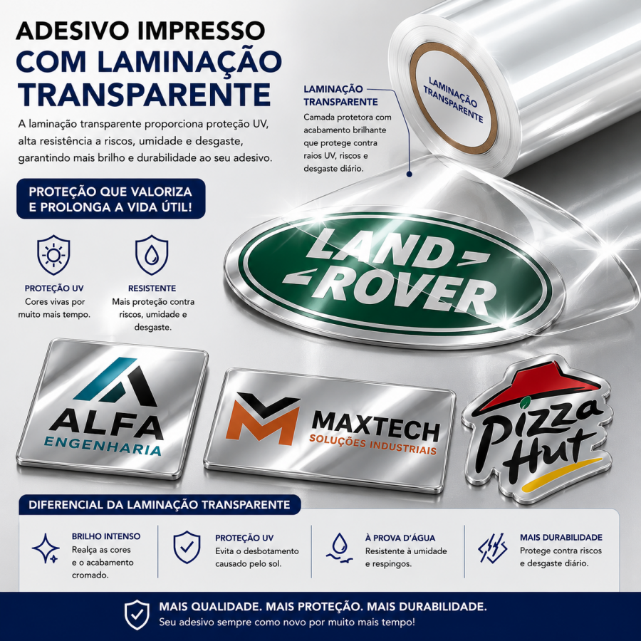 Adesivo Poliéster Cromado Impresso - CÁLCULO ON-LINE